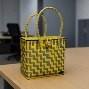 Attached Lid Basket - SYellow