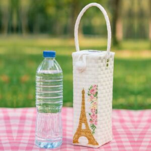 Paris Love White - bottle bag
